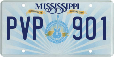MS license plate PVP901