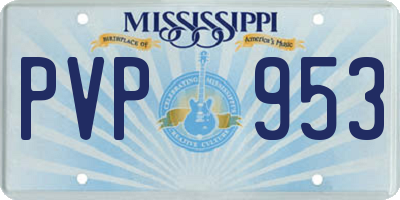 MS license plate PVP953
