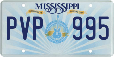 MS license plate PVP995