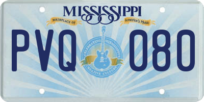MS license plate PVQ080