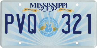 MS license plate PVQ321