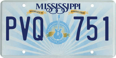 MS license plate PVQ751