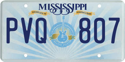 MS license plate PVQ807