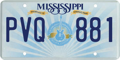 MS license plate PVQ881