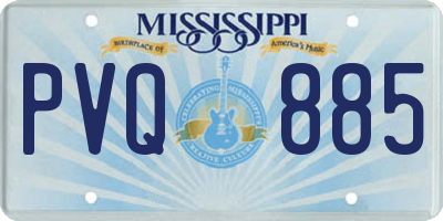 MS license plate PVQ885