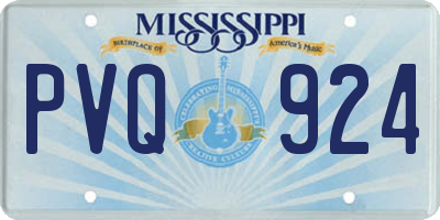 MS license plate PVQ924