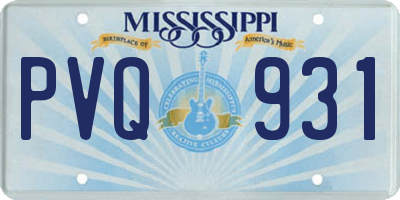 MS license plate PVQ931