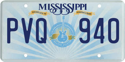 MS license plate PVQ940