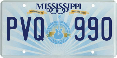 MS license plate PVQ990