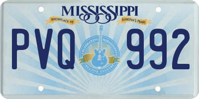 MS license plate PVQ992