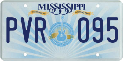 MS license plate PVR095