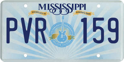 MS license plate PVR159