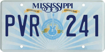 MS license plate PVR241
