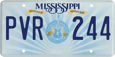 MS license plate PVR244