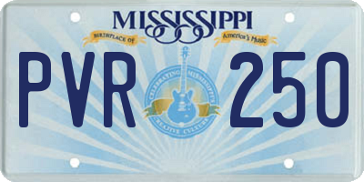 MS license plate PVR250