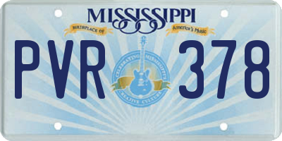 MS license plate PVR378