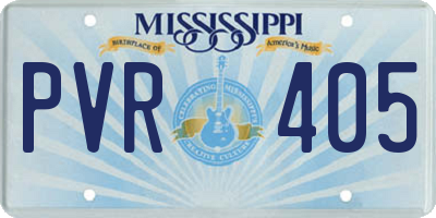MS license plate PVR405