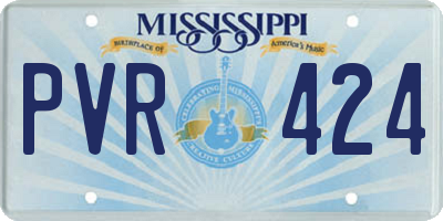 MS license plate PVR424