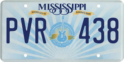 MS license plate PVR438