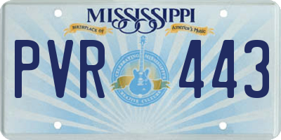 MS license plate PVR443