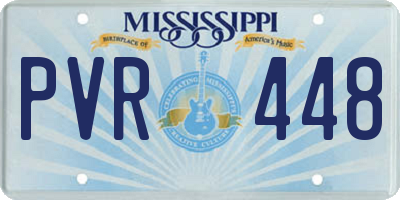 MS license plate PVR448