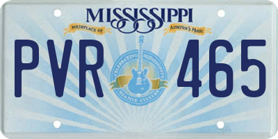 MS license plate PVR465