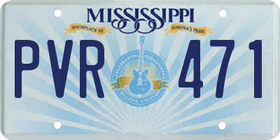 MS license plate PVR471