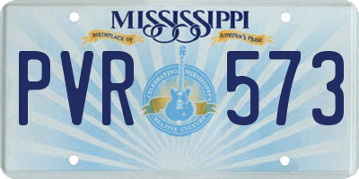 MS license plate PVR573