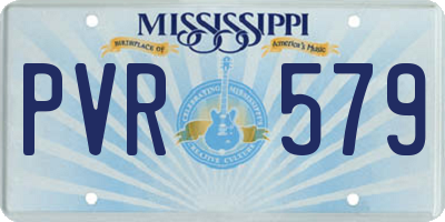 MS license plate PVR579
