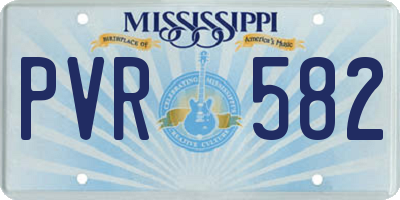 MS license plate PVR582