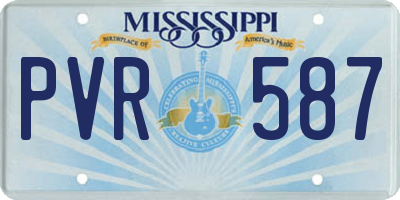 MS license plate PVR587