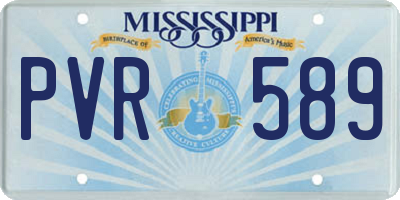MS license plate PVR589