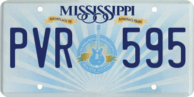 MS license plate PVR595
