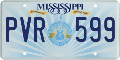 MS license plate PVR599