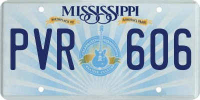 MS license plate PVR606