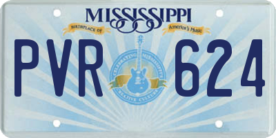 MS license plate PVR624