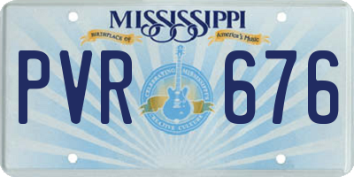 MS license plate PVR676