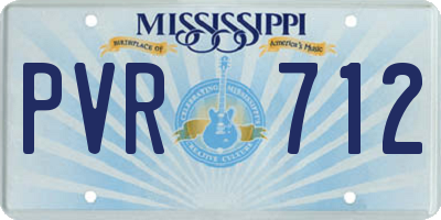 MS license plate PVR712