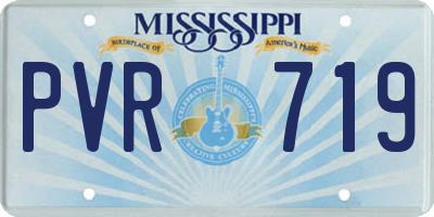 MS license plate PVR719