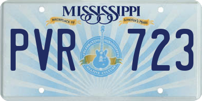 MS license plate PVR723