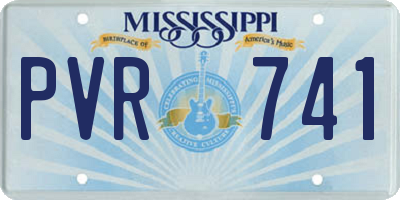 MS license plate PVR741