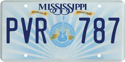 MS license plate PVR787
