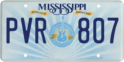 MS license plate PVR807
