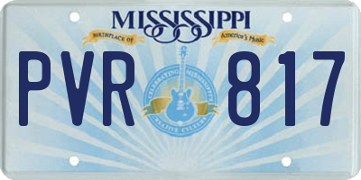 MS license plate PVR817