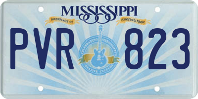 MS license plate PVR823
