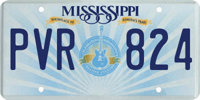 MS license plate PVR824