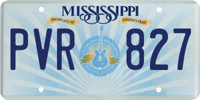 MS license plate PVR827