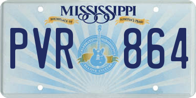 MS license plate PVR864