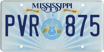 MS license plate PVR875