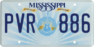 MS license plate PVR886